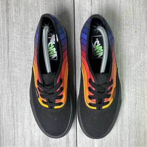 Vans Authentic Refract Rainbow Sunset Stripes Lace Up Sneaker Women’s Size 7 - Picture 6 of 10